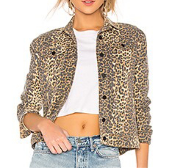 ATM Leopard Print Denim Jacket - Picture 2 of 16